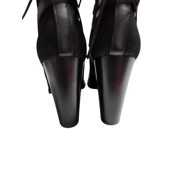 Steve Madden Black Nubuck Gaybel Heeled Boots Size 9.5 - Picture 8 of 9